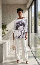 Load image into Gallery viewer, Woman Face Designer Blouse Black & White