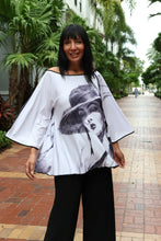 Load image into Gallery viewer, Woman Face Designer Blouse Black & White