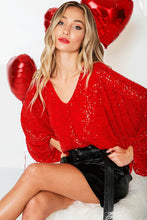 Load image into Gallery viewer, Red Sequins Top