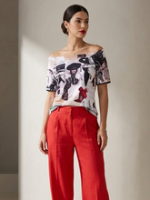 Load image into Gallery viewer, Graphic Fashion Sketch Short-Sleeve Top