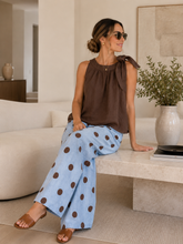 Load image into Gallery viewer, Luna Bow Linen Top