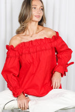Load image into Gallery viewer, Romantic Off Shoulder Ruffle Blouse