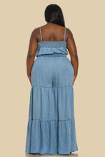 Cargar imagen en el visor de la galería, PLUS - Curvy Chic Smocked Denim Jumpsuit