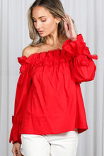 Load image into Gallery viewer, Romantic Off Shoulder Ruffle Blouse