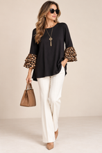 Load image into Gallery viewer, PLUS - Leopard Contrast Top