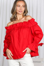 Load image into Gallery viewer, Romantic Off Shoulder Ruffle Blouse