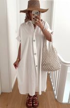 Cargar imagen en el visor de la galería, Diamante Oversized Midaxi Shirt Dress