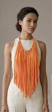 Load image into Gallery viewer, Orange Fleco Necklace