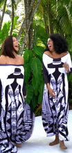 Cargar imagen en el visor de la galería, Woman Designer Black & White Maxi Dress