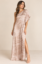 Load image into Gallery viewer, Satin One Shoulder Dress