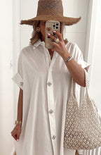 Cargar imagen en el visor de la galería, Diamante Oversized Midaxi Shirt Dress