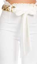Load image into Gallery viewer, White Chain Belt Pants