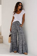 Load image into Gallery viewer, Animal Print Wide Leg Pants
