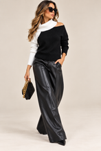 Load image into Gallery viewer, 2 Tone Off Shoulder Sweater
