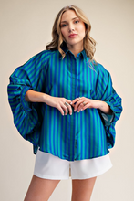 Load image into Gallery viewer, Aura Oversized Shirt - Green/Blue
