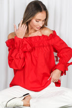 Load image into Gallery viewer, Romantic Off Shoulder Ruffle Blouse
