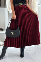 Load image into Gallery viewer, Pleated Chiffon Belted Midaxi Skirt
