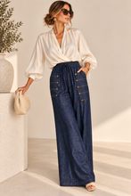 Load image into Gallery viewer, Napoleon Denim Palazzo Pants
