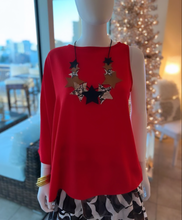 Load image into Gallery viewer, Red One Shoulder Caftan Top
