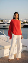 Load image into Gallery viewer, Red One Shoulder Caftan Top
