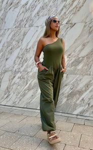 One Shoulder Jumpsuit
