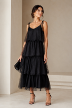 Load image into Gallery viewer, Mesh Polka-Dot Midi Dress
