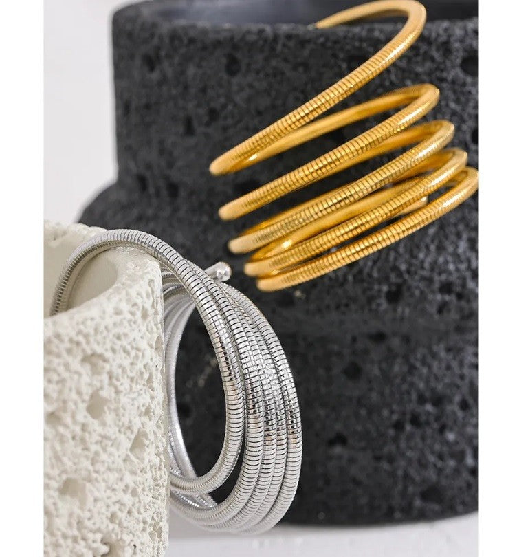 SS Stackable Wrap Arm Bracelet