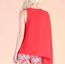 Cargar imagen en el visor de la galería, Red One Shoulder Caftan Top

