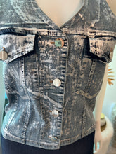 Cargar imagen en el visor de la galería, Foiled Halter Denim Top
