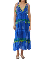 Load image into Gallery viewer, Purple &amp; Green Maxi Dress
