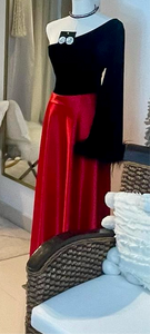 Satin Long Skirt