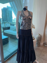 Cargar imagen en el visor de la galería, Foiled Halter Denim Top
