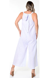Stripped Linen Overall