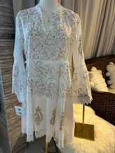 Load image into Gallery viewer, Short Dress White w/ Gold
