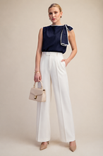 Cargar imagen en el visor de la galería, Valentina Pleated Top - Navy
