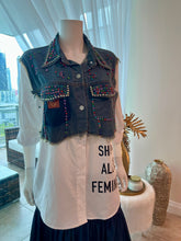 Cargar imagen en el visor de la galería, Layered Denim Shirt Blouse
