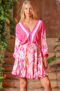 Fuchsia Printed Dress
