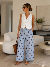 Cargar imagen en el visor de la galería, Luna Dot Linen Barrel Pants
