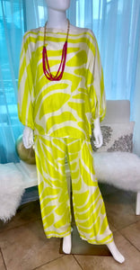 Stamp Satin Pants