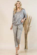 Load image into Gallery viewer, Sequin Star Detail Italian Jogger Pants
