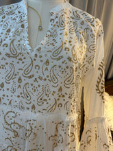 Load image into Gallery viewer, Short Dress White w/ Gold

