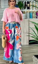 Load image into Gallery viewer, Casual Denim Print Graphic Wide Leg Pants
