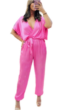 Load image into Gallery viewer, Satin Cargo Style Jumpsuit
