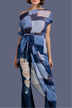 Cargar imagen en el visor de la galería, Mesh Denim Print Tunic
