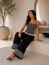 Cargar imagen en el visor de la galería, Monaco Noir Contrast Pants SET
