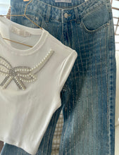 Load image into Gallery viewer, Embellished Straight Leg Jeans
