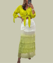 Load image into Gallery viewer, Kelly Green Silk Skirt

