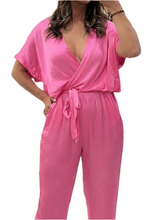 Load image into Gallery viewer, Satin Cargo Style Jumpsuit
