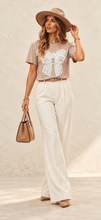 Cargar imagen en el visor de la galería, Boho Bow Beige Shirt
