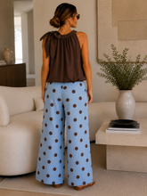 Cargar imagen en el visor de la galería, Luna Dot Linen Barrel Pants
